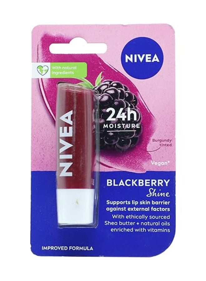 NIVEA Shine Caring Lip Balm #14 Cherry Shine, Strawberry Shine, Berry Shine (Pack of: 3) - Image 2